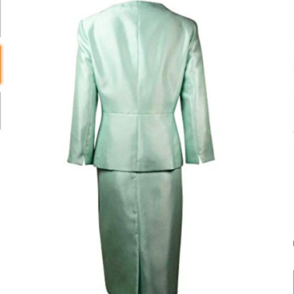 Le Suit Hamptons Mint Green Skirt & Blazer set - Picture 7 of 10